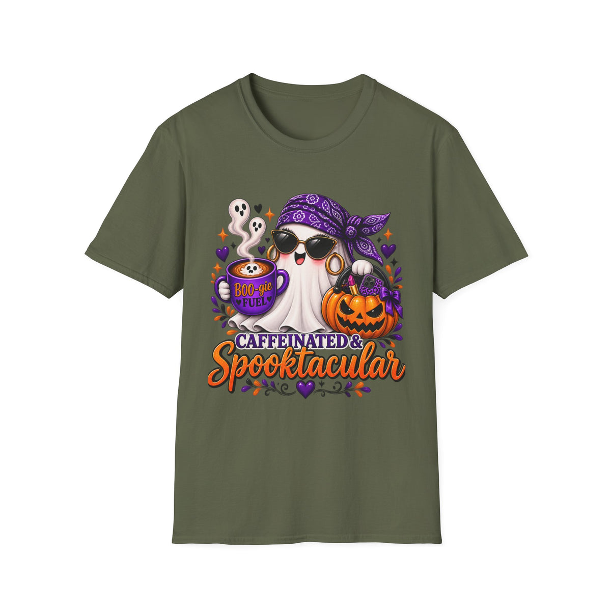 Caffeinated & Spooktacular Halloween Tee