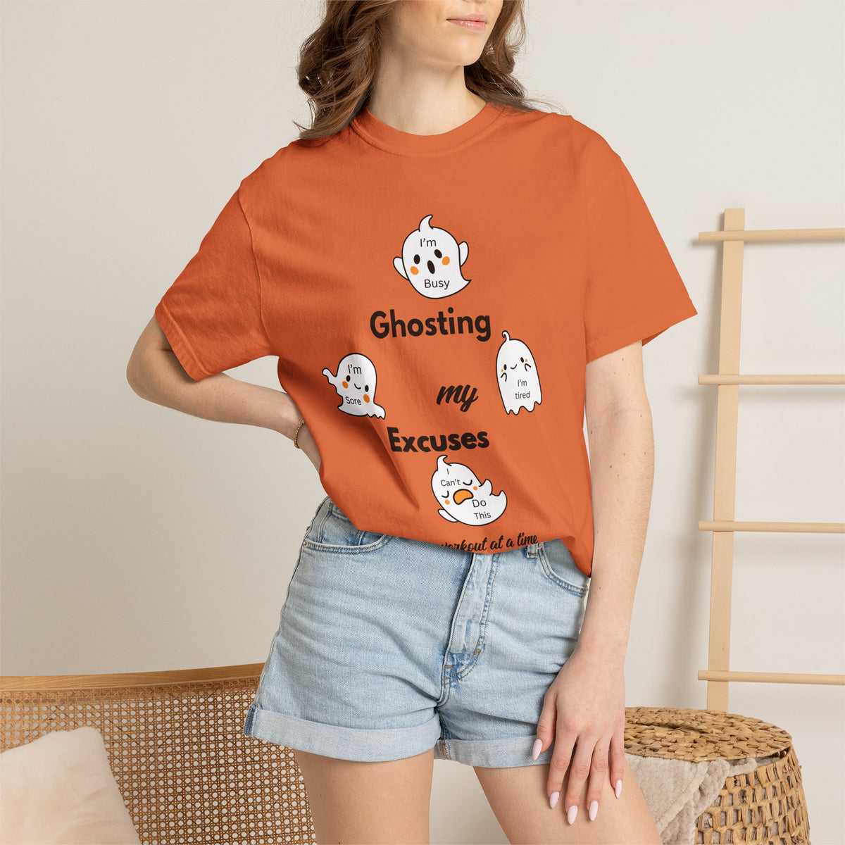 Ghosting My Excuses T-Shirt | Halloween Fitness Graphic Tee