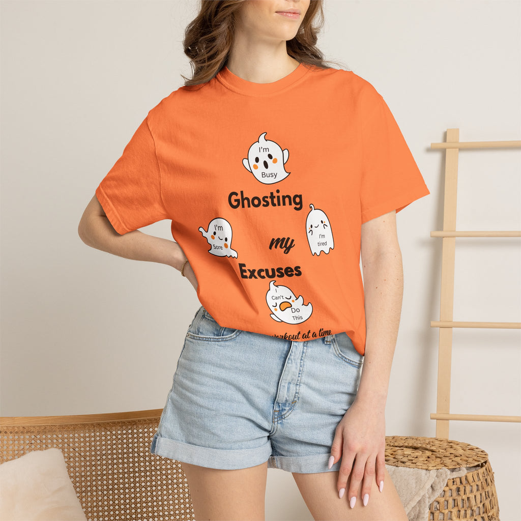 Ghosting My Excuses T-Shirt | Halloween Fitness Graphic Tee