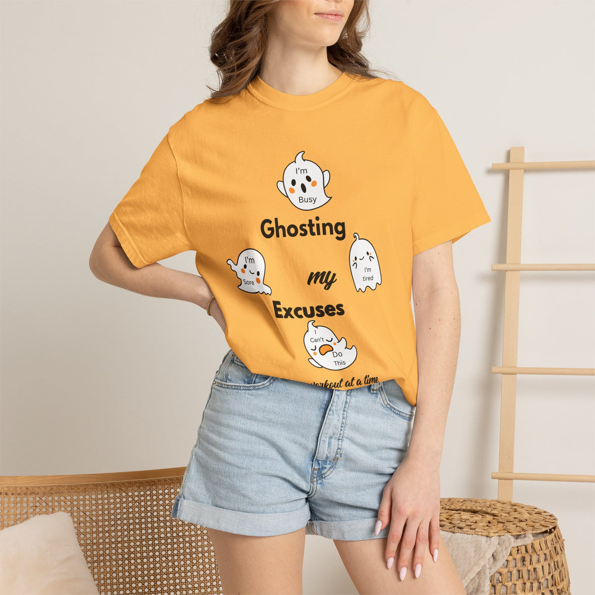 Ghosting My Excuses T-Shirt | Halloween Fitness Graphic Tee