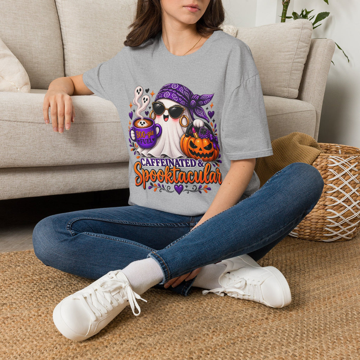 Caffeinated & Spooktacular Halloween Tee