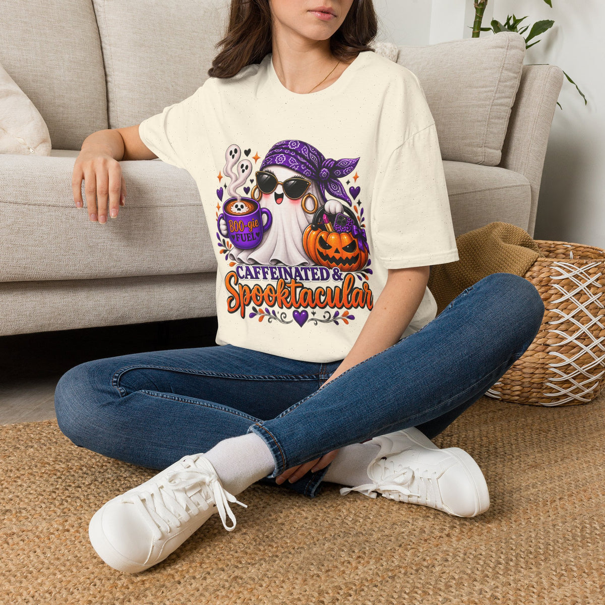 Caffeinated & Spooktacular Halloween Tee