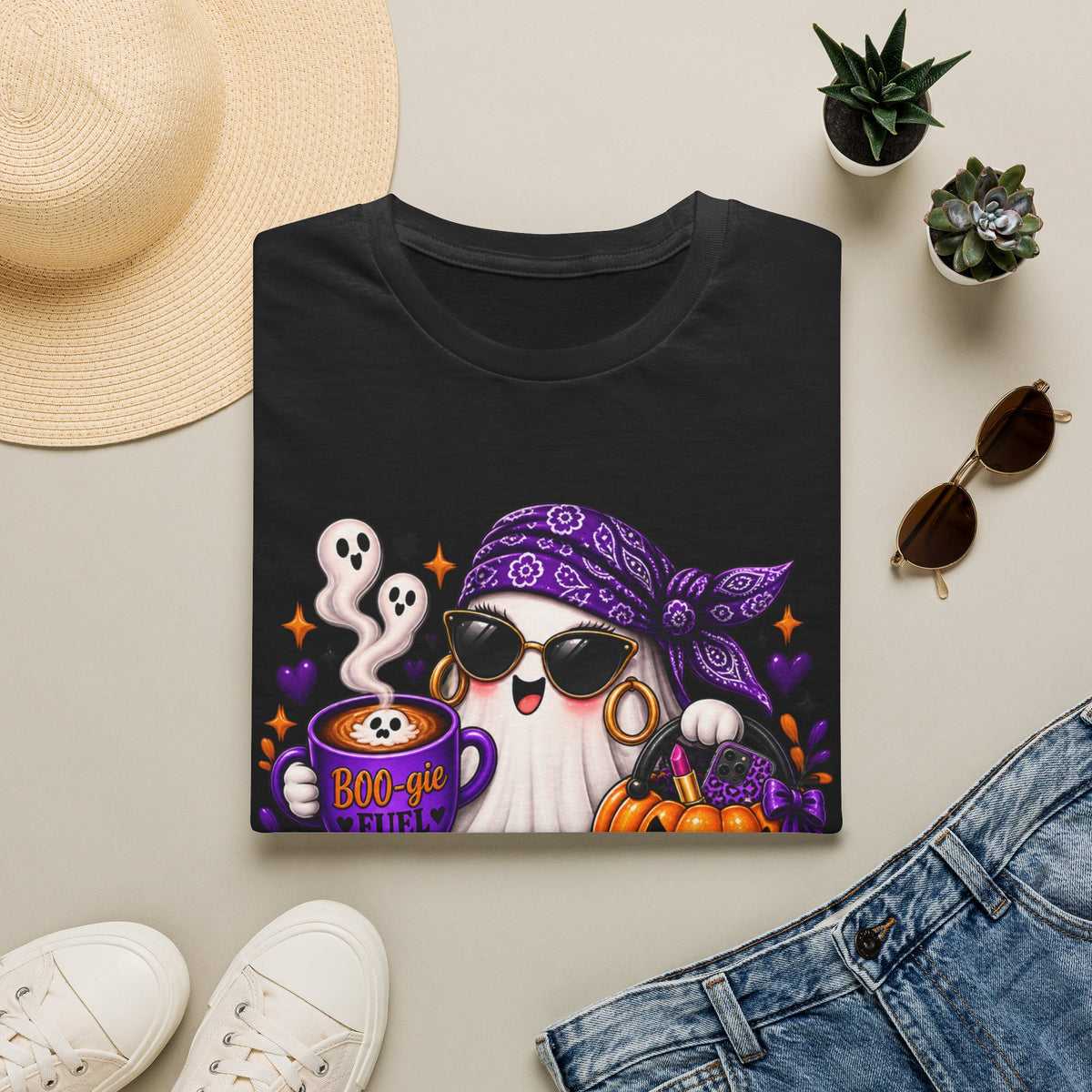 Caffeinated & Spooktacular Halloween Tee