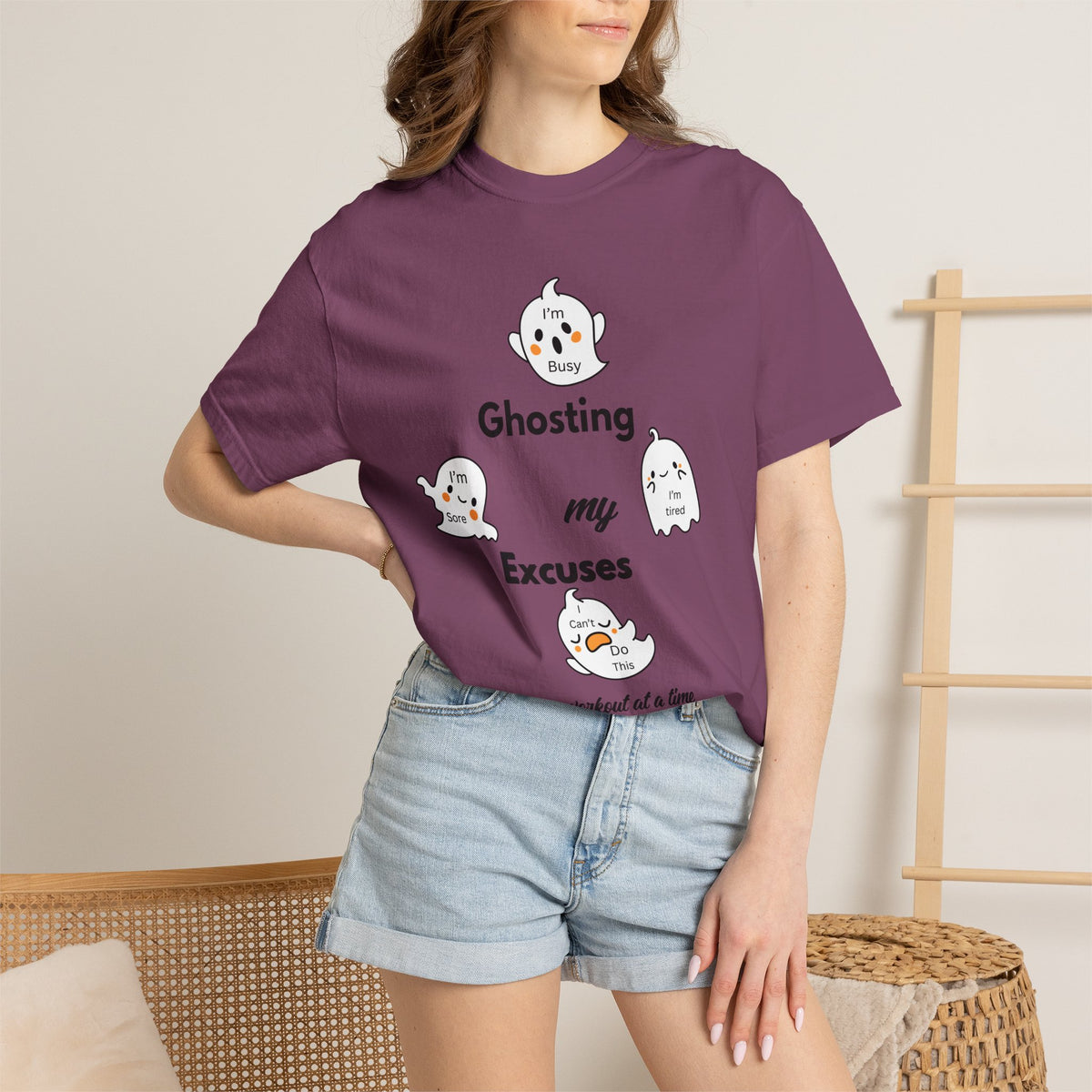 Ghosting My Excuses T-Shirt | Halloween Fitness Graphic Tee