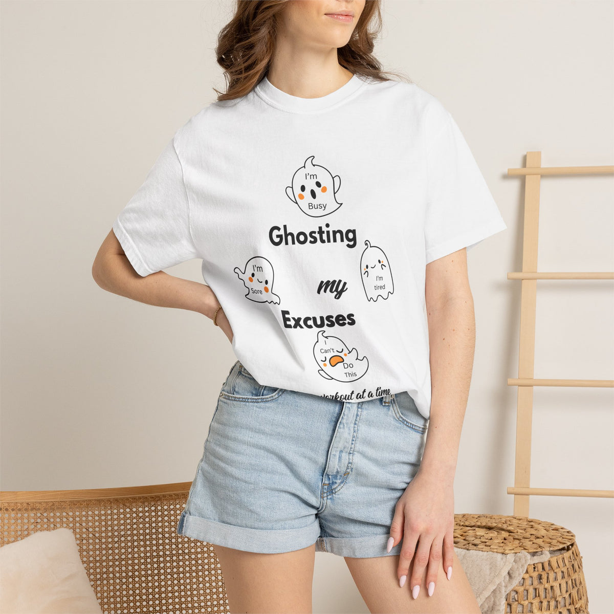 Ghosting My Excuses T-Shirt | Halloween Fitness Graphic Tee